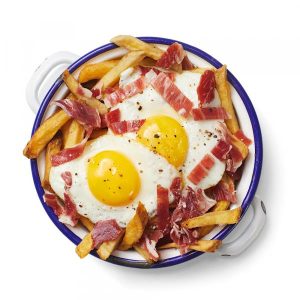 Huevos Estrellados con Jamon Iberico